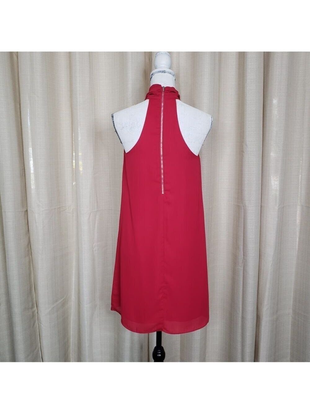 Soprano Women's Red Halter Mini Dress Size XS - Picture 2 of 8
